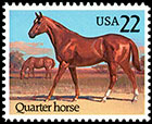 Horses. Postage stamps of USA