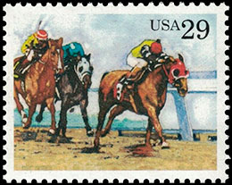 Спортивные лошади. Почтовые марки Соединенные Штаты Америки (США) 1993-05-01 12:00:00