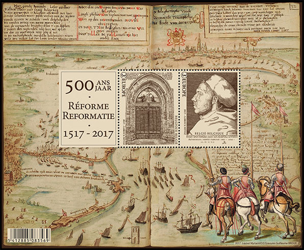 500 лет Реформации. Почтовые марки Бельгия 2017-06-12 12:00:00