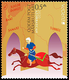 Европа 2020. Древние почтовые маршруты. Почтовые марки Азербайджан 2020-07-28 12:00:00
