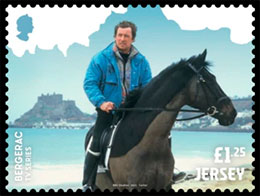 Bergerac TV series. Postage stamps of Great Britain. Jersey.