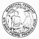 Blacksmith craft. Postmarks of Saint Pierre and Miquelon