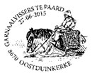 Horseback shrimp fishing. Postmarks of Belgium