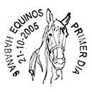 Horses. Postmarks of Cuba