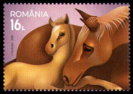 Horses. Postage stamps of Romania.