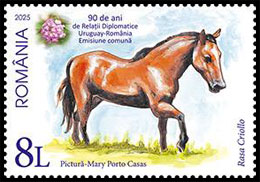 Horse Breeds. 90 years of diplomatic relations. Joint issue with Uruguay. Chronological catalogs.