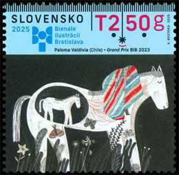 Bieniale of Illustration "Bratislava 2025". Postage stamps of Slovakia.