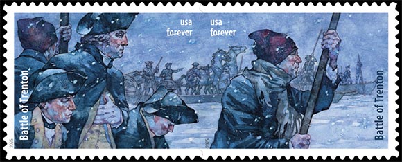 Battlefields of the American Revolution. Postage stamps of USA.