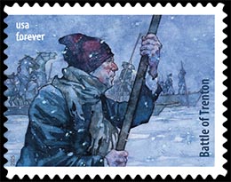 Battlefields of the American Revolution. Postage stamps of USA.