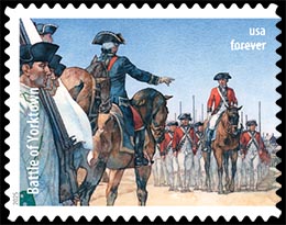 Battlefields of the American Revolution. Postage stamps of USA.