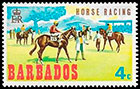 Horse Racing. Postage stamps of Barbados