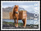 The Faroese Horse. Postage stamps of Denmark. Faroe Islands