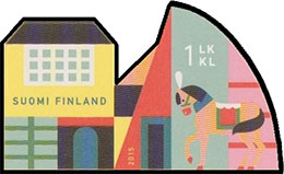 Animal Town. Postage stamps of Finland.