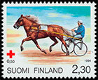 Red Cross. Finnish horses . Postage stamps of Finland