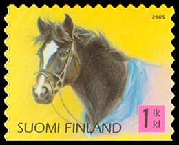 Pony . Postage stamps of Finland.