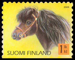 Pony . Postage stamps of Finland.