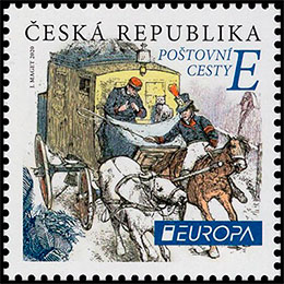 Europe. Ancient Postal Routes. Postage stamps of Czech Republic 2020-04-22 12:00:00