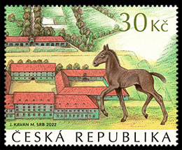 National Stud Farm Kladruby nad Labem. Postage stamps of Czech Republic.