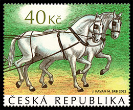 National Stud Farm Kladruby nad Labem. Postage stamps of Czech Republic 2022-10-12 12:00:00