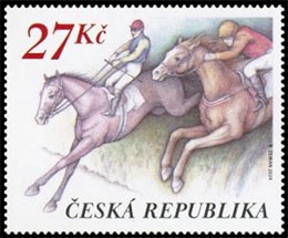 150 лет Большому Пардубицкому стипль-чезу. Почтовые марки Чехии.