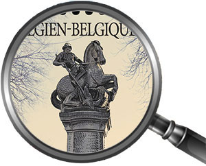 Marketplaces in Eupen. Postage stamps of Belgium.