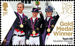 Olympic Games 2012, London. Teams GB - Gold Medal Winners. Postage stamps of Great Britain.