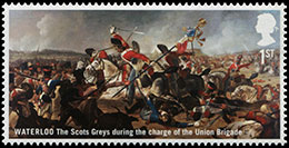 The 200th Anniversary of The Battle of Waterloo . Postage stamps of Great Britain.