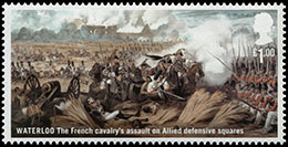 The 200th Anniversary of The Battle of Waterloo . Postage stamps of Great Britain.