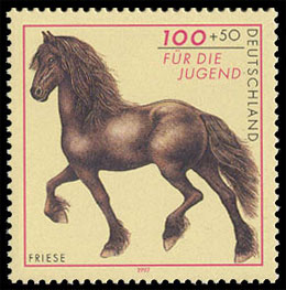 Horses. For the youth. Postage stamps of Germany. Federal Republic.