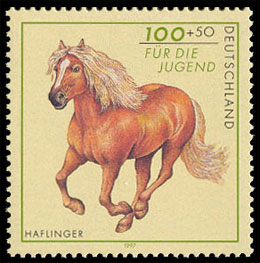Horses. For the youth. Postage stamps of Germany. Federal Republic.