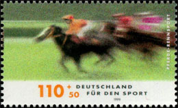 Racing. For sports. Postage stamps of Germany. Federal Republic.