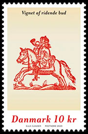 Europe. Ancient Postal Routes. Postage stamps of Denmark.