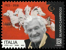 100 лет со дня рождения художника Сильвано Кампеджи. Почтовые марки Италии.