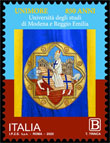 850 years of the University of Modena and Reggio Emilia. Postage stamps of Italy