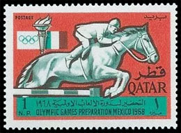XIX Олимпийские игры в Мехико, Мексика, 1968. Почтовые марки Катара.