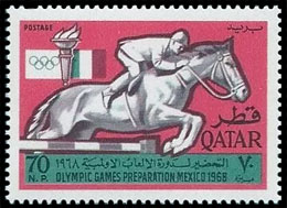 XIX Олимпийские игры в Мехико, Мексика, 1968. Почтовые марки Катара.