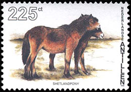 Horses. Postage stamps of Netherlands Antilles.