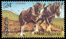 Health 1984. Horse Breeds. Postage stamps of New Zealand.