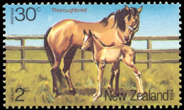 Health 1984. Horse Breeds. Postage stamps of New Zealand.