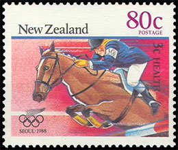 Seoul Olympic Games, 1988. Postage stamps of New Zealand.