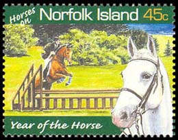 Horses on Norfolk Island. Postage stamps of Norfolk Island 2003-03-14 12:00:00